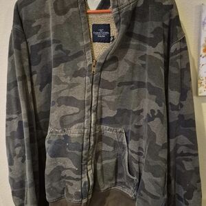 Faded Glory Olive Green Sherpa-Lined Jacket